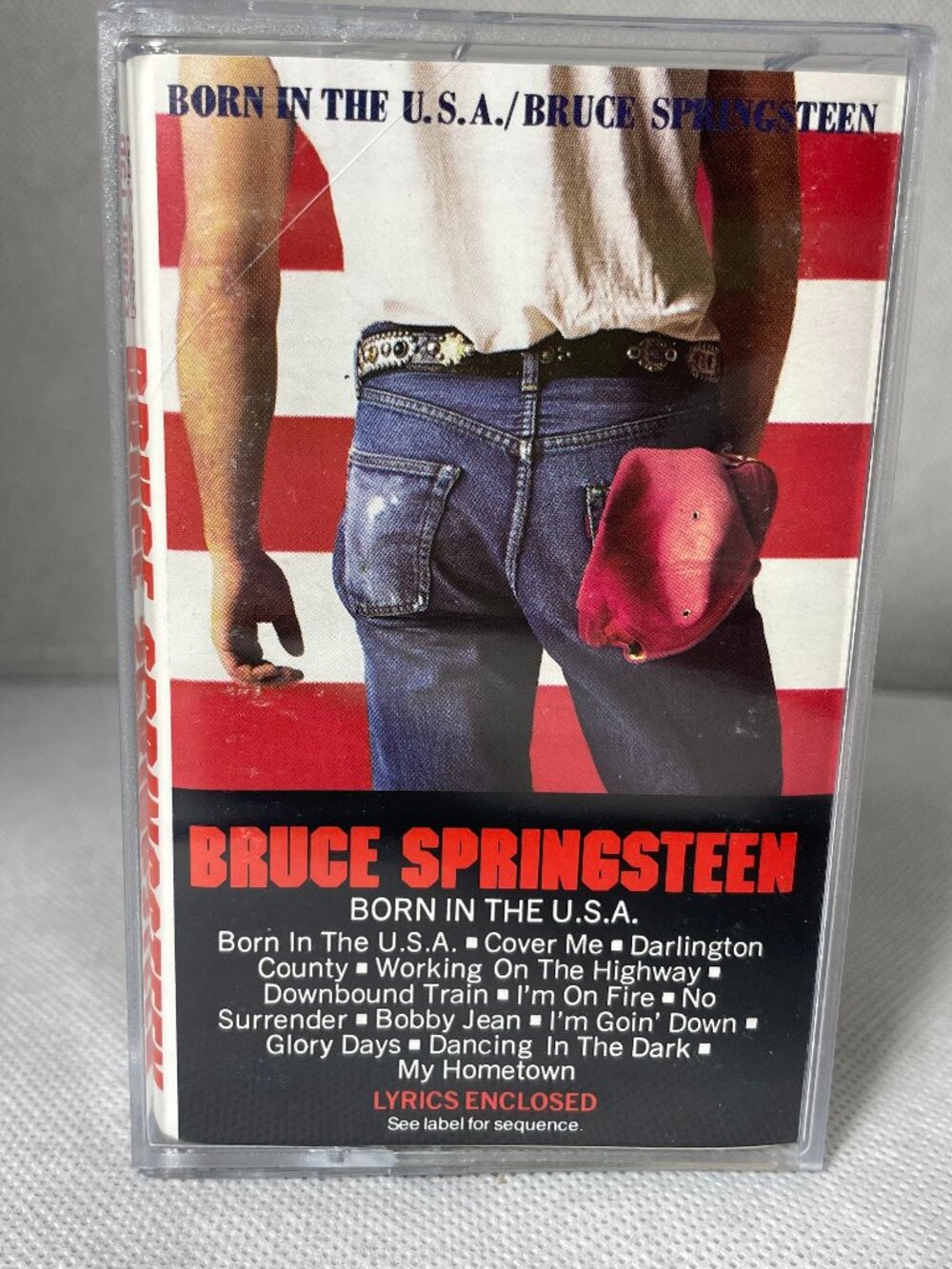 Bruce Springsteen Born in the USA 1984 Cassette VG Tested New Case w/ J‑Card